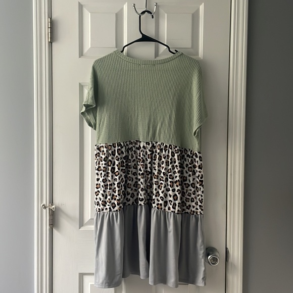 Leopard/Color Block Dress - Picture 3 of 3